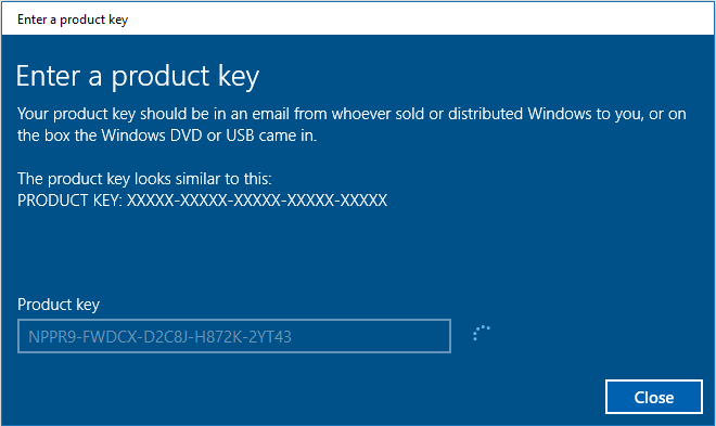 uses windows 8 serial number for windows 10